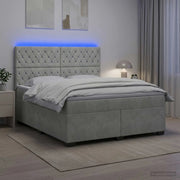 Letto box spring con materasso Grigio Chiaro 140 x 200 cm 3455114