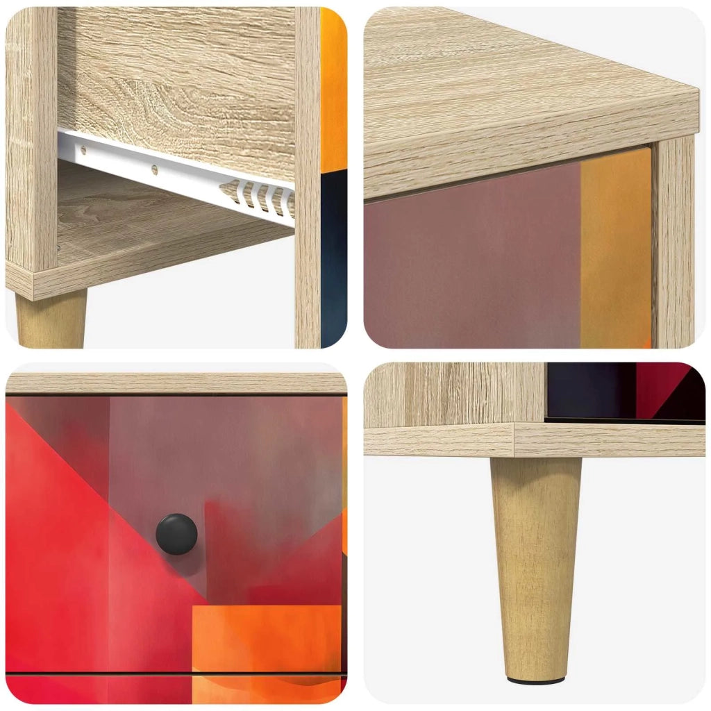 Armadio da Notte HEESCH 2 pz Rovere Sonoma 36 x 33 x 60 cm 8007288