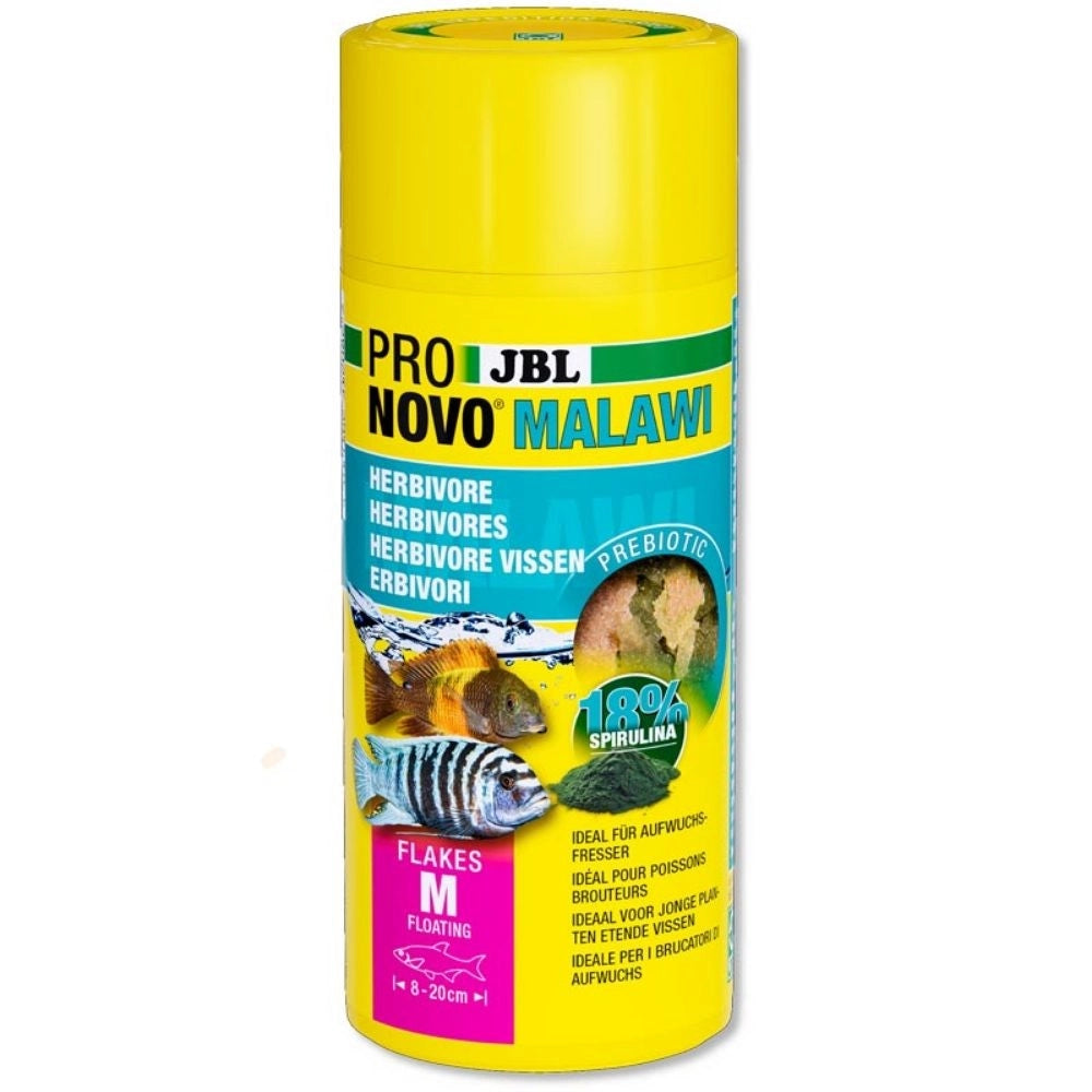 JBL ProNovo Malawi Flakes M - fioccato per Ciclidi da 8 a 20cm Formato: 250 ml