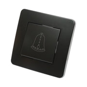 Interruttore campanello a pulsante da incasso nero 220V, 10AX, PC 80x80mm