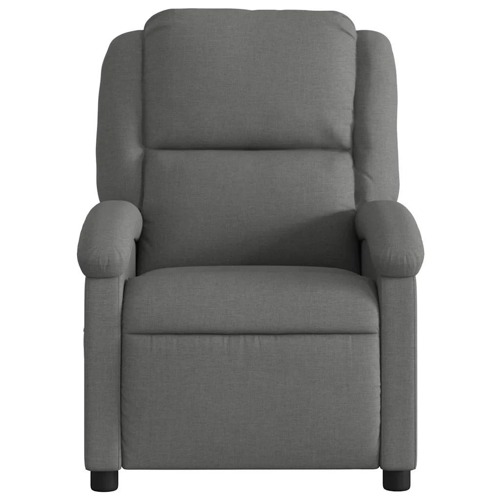 Poltrona | Sedia Relax Elettrica Reclinabile Grigio Scuro in Tessuto