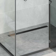Drenaggio doccia 2 in 1 Nero 100 cm Acciaio Inox 304