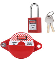 Blocco di sicurezza per alta durata - Chiusura sicura - Maniglie di blocco 25-64 mm - Blocco di sicurezza protetto - Adatto per contatore gas/ acqua - Ideale per la protezione di sicurezza - Blocco di sicurezza di sicurezza