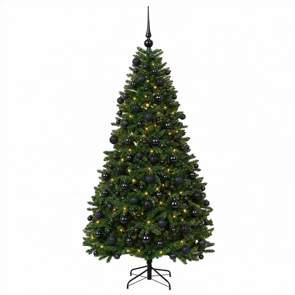 Albero di Natale artificiale verde medio con palline 180 cm 3466459