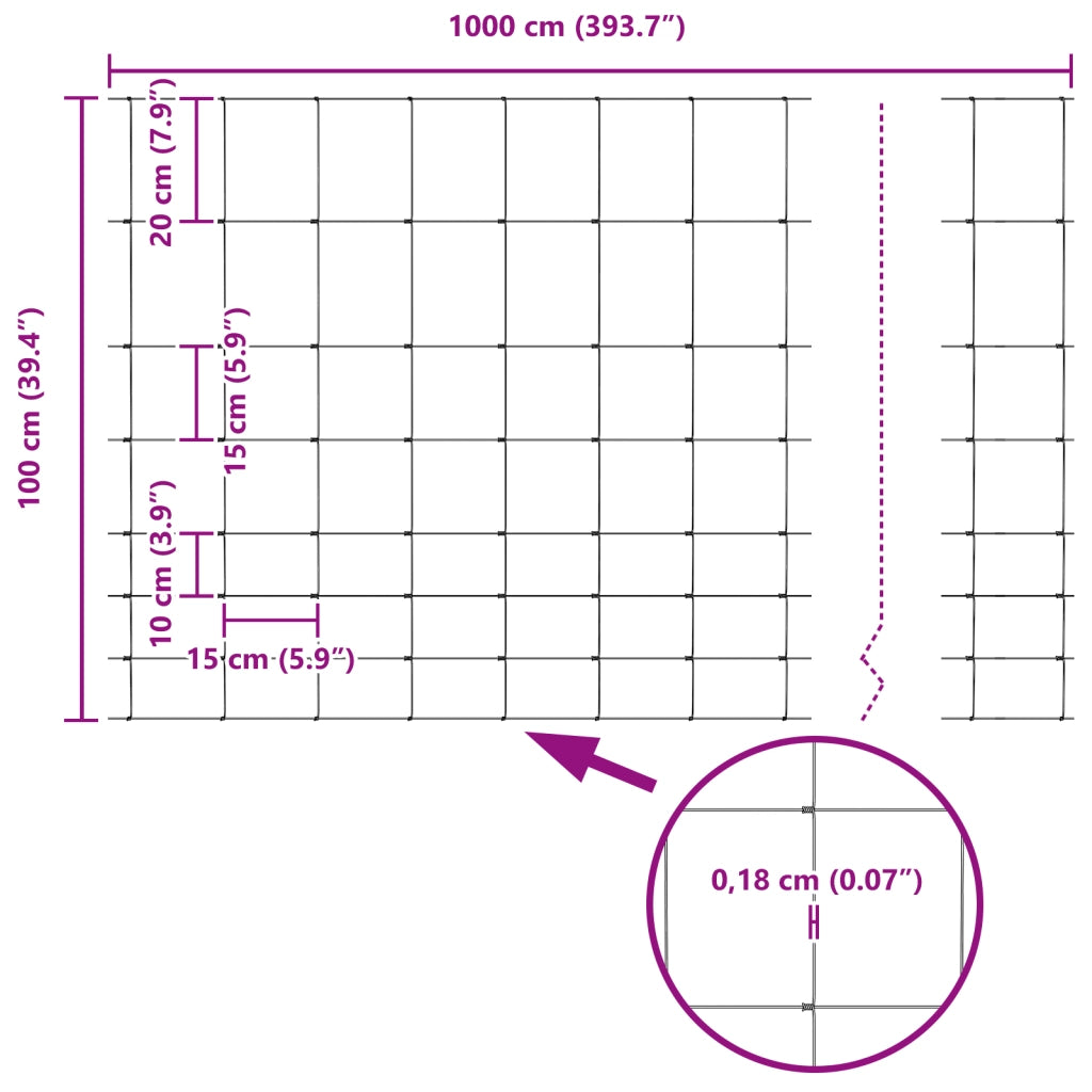 Recinto da Campo 1x10 m Acciaio Galvanizzato