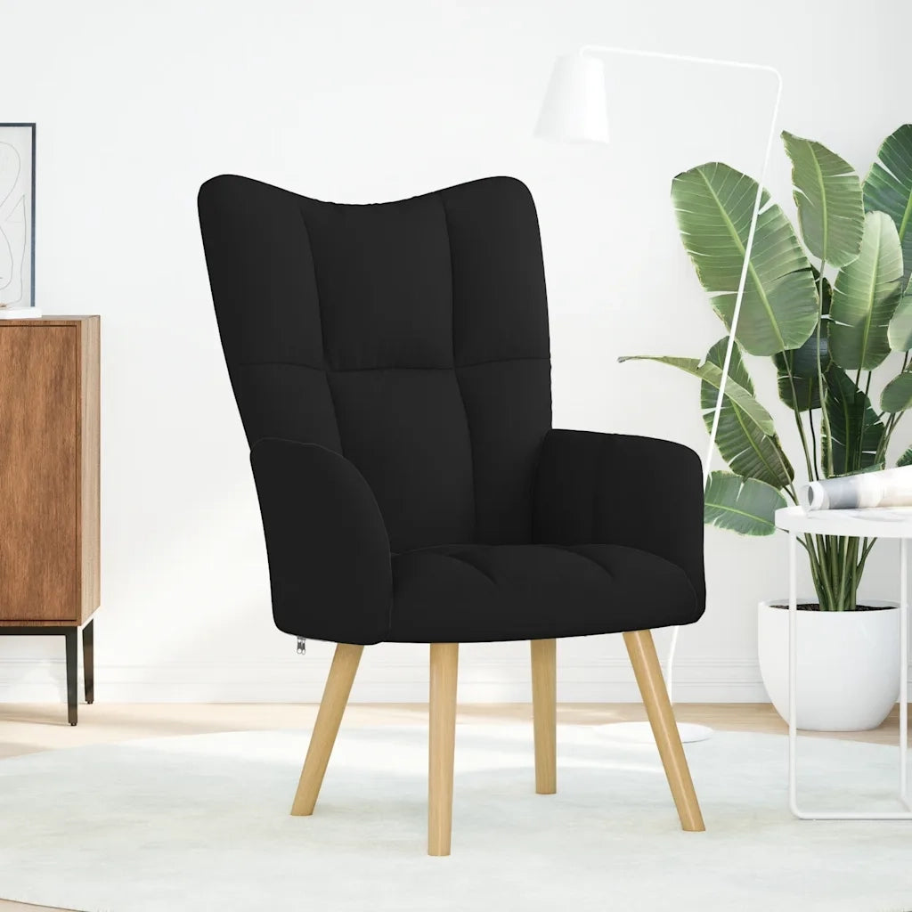 vidaXL Sedia Relax Nera in Tessuto