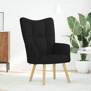 vidaXL Sedia Relax Nera in Tessuto