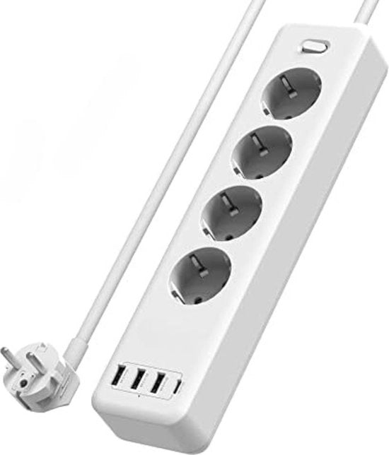 Pannello di alimentazione intelligente - Pannello di alimentazione con USB - Pannello di alimentazione bianco