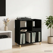 Supporto per giradischi Rovere Nero 82 x 39,5 x 82,5 cm 8012883