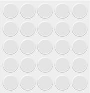 Pannelli di assorbimento 25 pezzi - Pads di buffer in silicone - Dempitaudio - Difesa con punti protettivi - Pannelli bumper rotondi - 20x2 mm - Bumpers