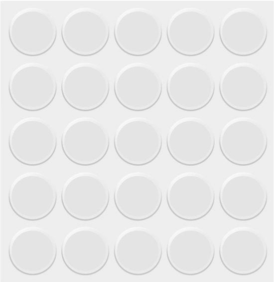 Pannelli di assorbimento 25 pezzi - Pads di buffer in silicone - Dempitaudio - Difesa con punti protettivi - Pannelli bumper rotondi - 20x2 mm - Bumpers