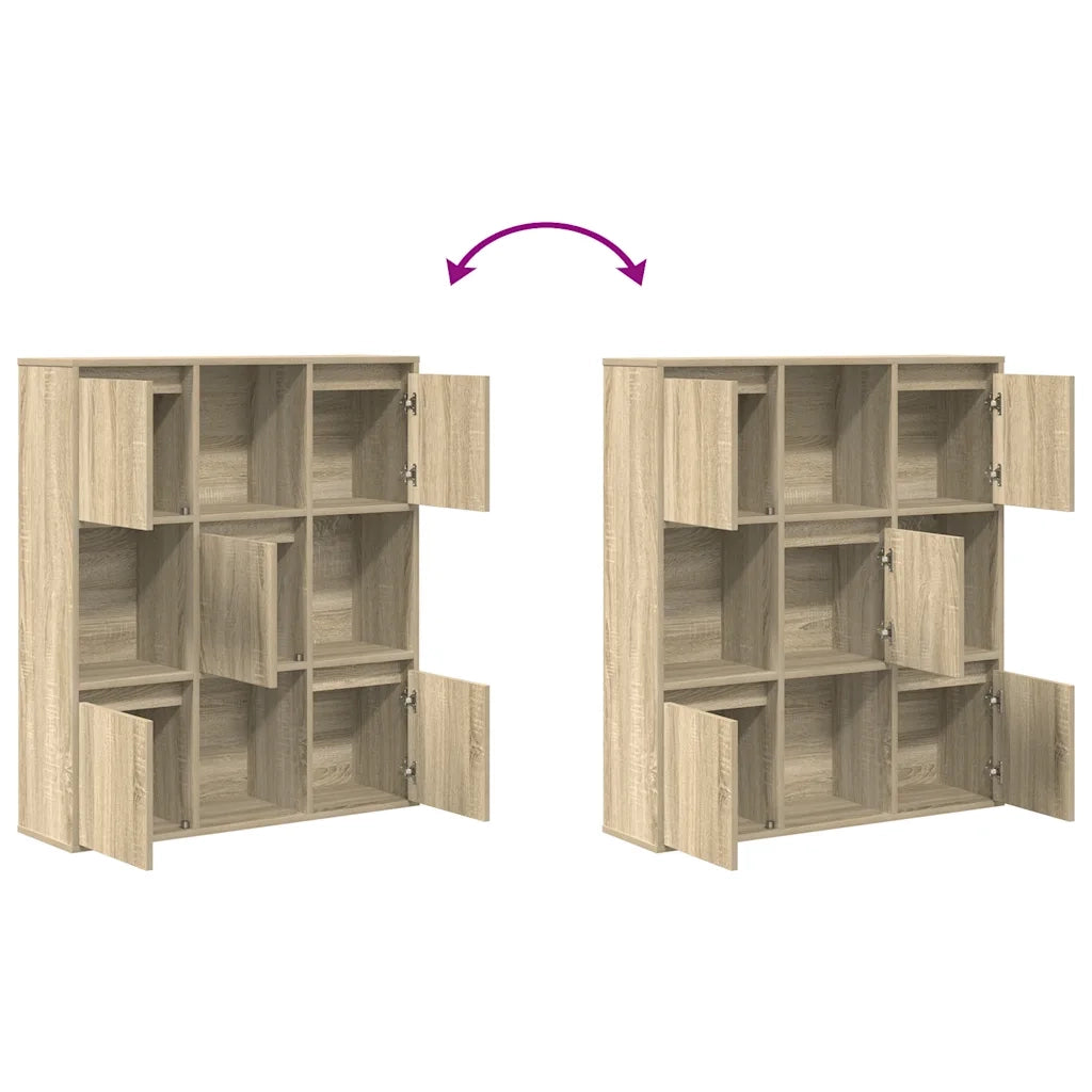 Libreria Rovere Sonoma 89x24x101,5 cm in Legno Multistrato 860402