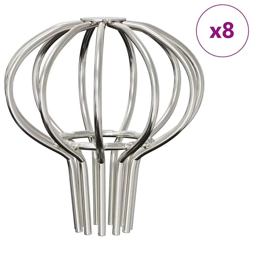 Protezione Foglie per Grondaia 8 pcs Argento 50 mm 42019385