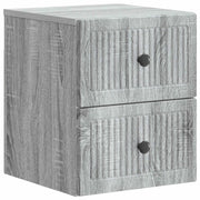 Mobiletto da notte a muro Grigio Sonoma 33 x 34,5 x 40 cm