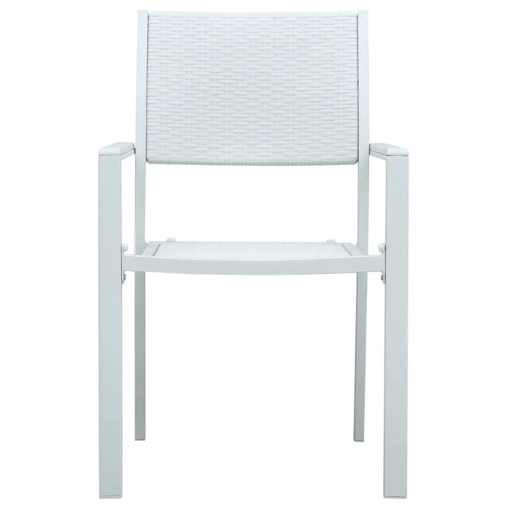 Set Mobili da Pranzo per Giardino 5 pz Bianco