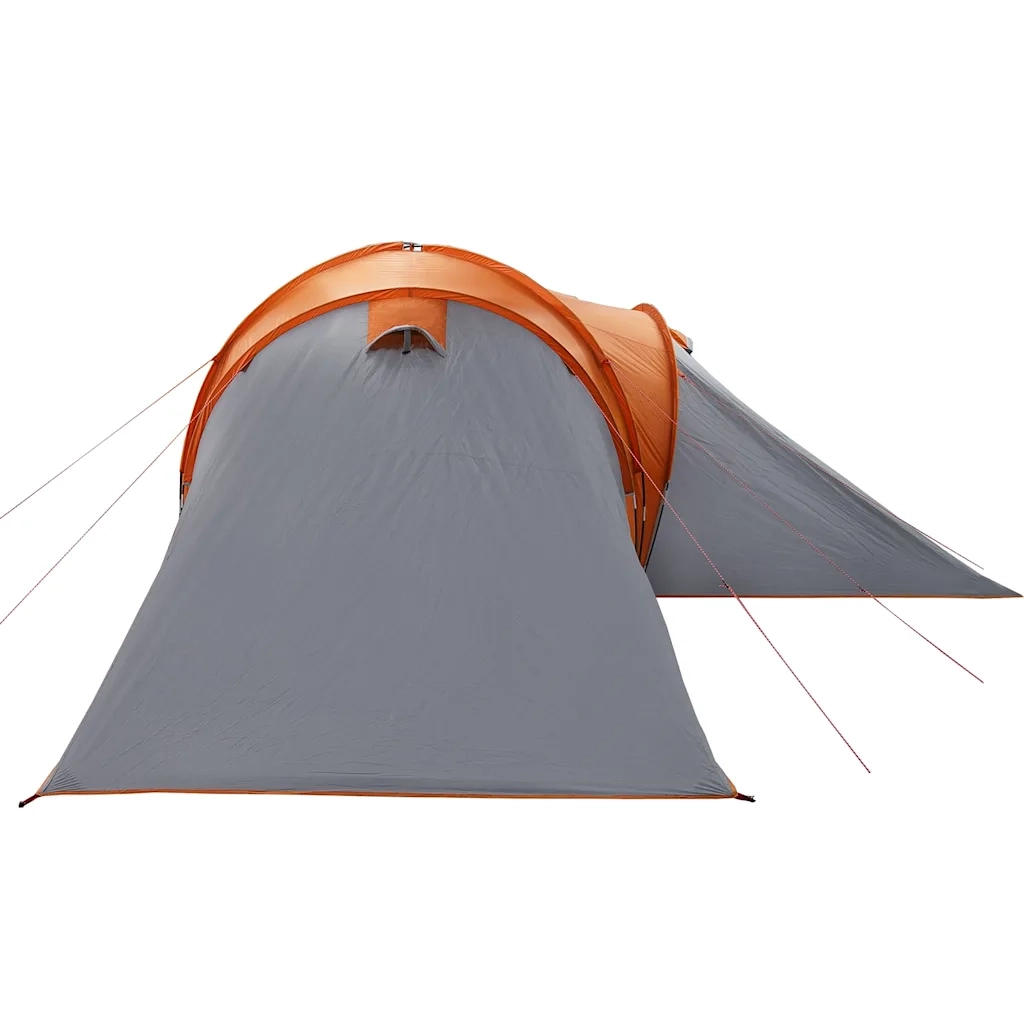 vidaXL Tenda da Campeggio a Cupola 6 Persone Grigio e Arancione
