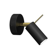 Applique da parete Preston 1xGU10 40W nero/ottone Milagro