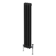 Termosifone Radiatore a 3 colonne per riscaldamento centralizzato verticale Nero 180x20cm