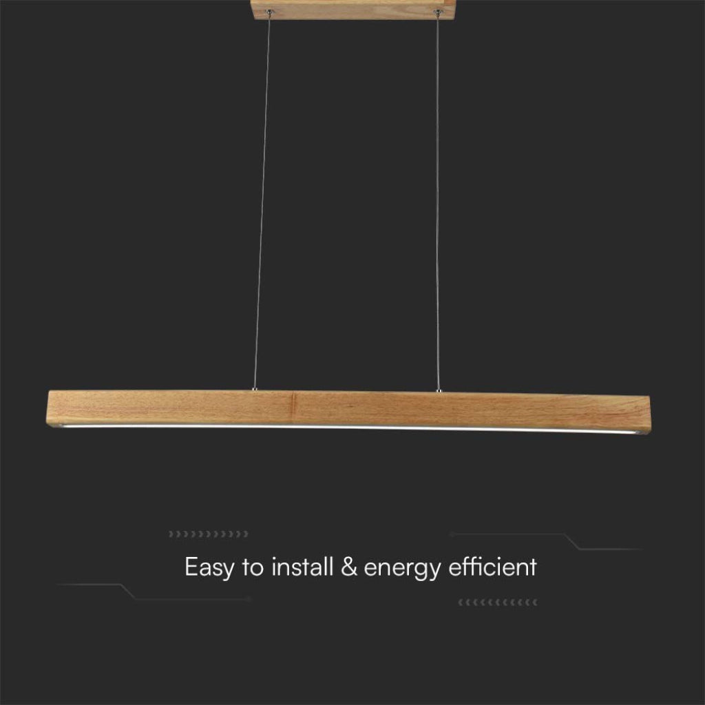 Lampadario LED a Sospensione 12W Colore Legno 4000K SKU-23100