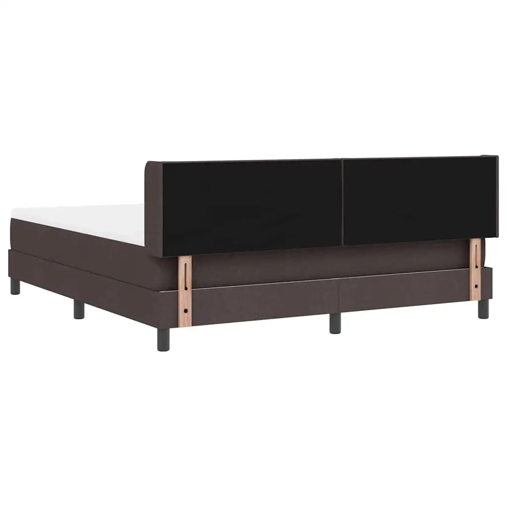 Letto a molle Marrone Scuro 200 x 180 cm Poliestere 3341184