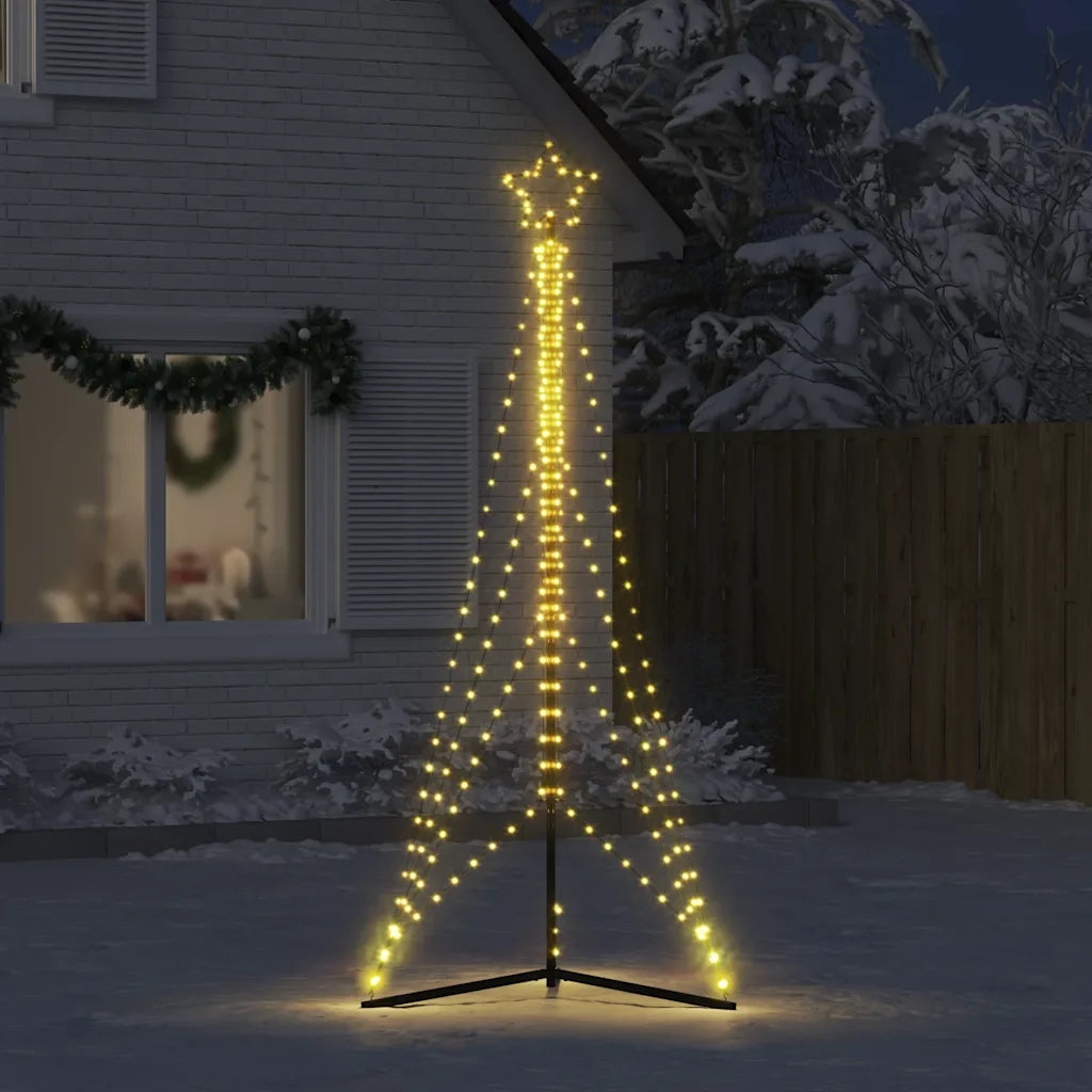 vidaXL Albero di Natale a LED 483 LED Bianco Caldo 240 cm