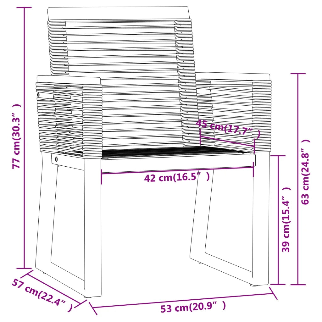 Set Mobili da Pranzo per Giardino 7 pz Nero cod mxl 41717