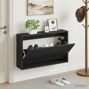 Mobiletto per Scarpe da Muro UTRECHT 71 x 17 x 43 cm Nero 897726