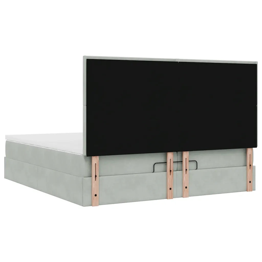 Struttura Letto Pouf con Materassi 200x200 cm Velluto 3314270