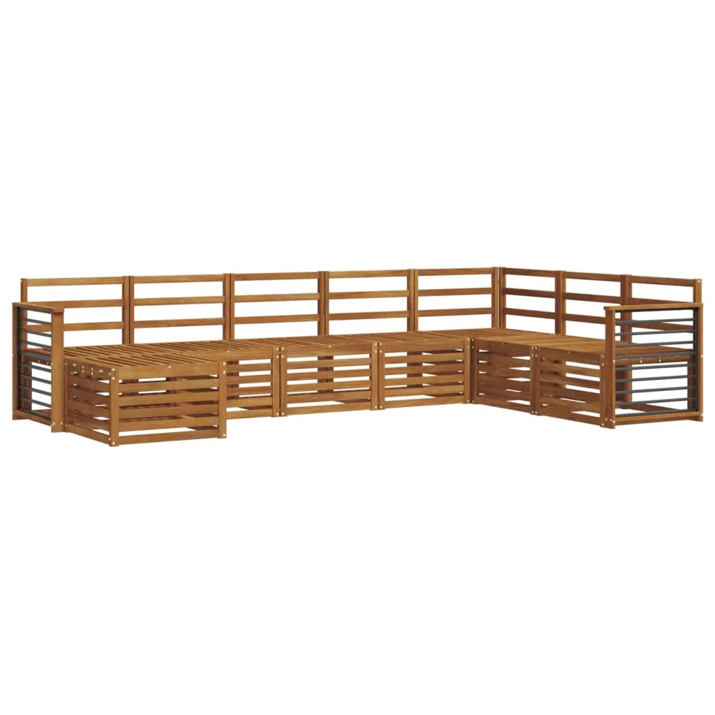 Set divani 8 pcs Naturale Legno di Acacia Massello 3375299