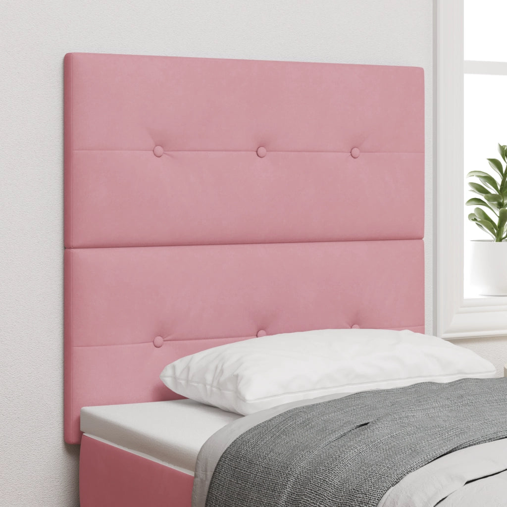 Testiera  Button Tufted Rosa 100 cm Velluto