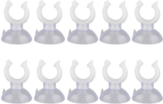 Accessori per acquario - Zuignappi 15mm - 10 pezzi - Zuignappi per acquario - Zuignappi per vetro - Supporto per tubo aeronautico - Resistenti alle scosse e facili da installare - Accessori per acquario