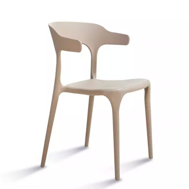 Set 4 Sedie Impilabili 50x75,5x52 cm in Polipropilene New America Tortora