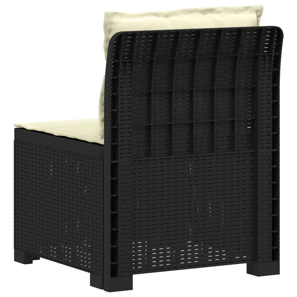 Divano da Giardino a 1 Posto con Cuscini Aspetto Rattan PP 8011796