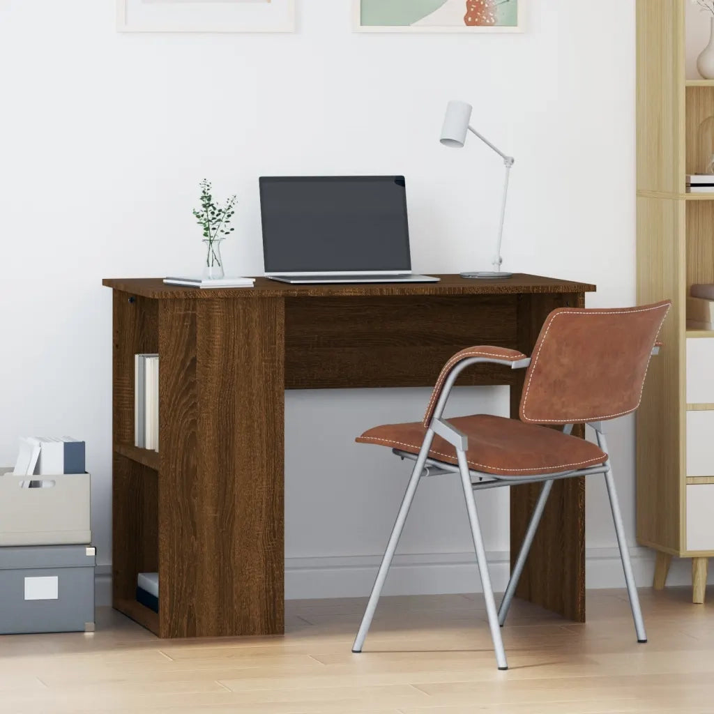 Scrivania | Tavolo da Ufficio Rovere Marrone 100x55x75 cm in Legno Multistrato