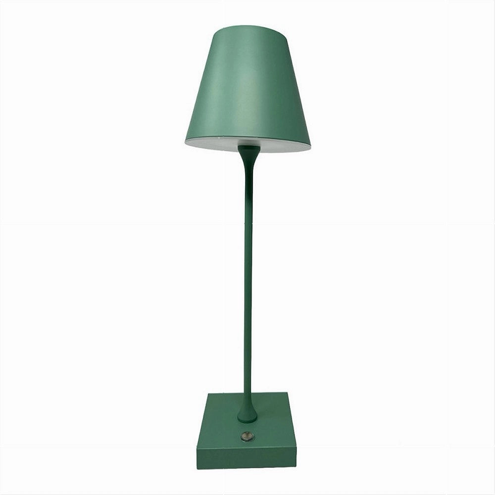 Trade Shop - Lampada Tavolo Ricaricabile Usb 10 Watt 3 Colorazione Di Luce Vari Colori D27-3c - Verde