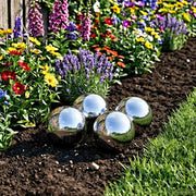 Palla a Specchio 4 pcs Ø 10,5 cm Acciaio Inossidabile 201 42008424