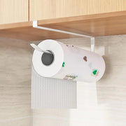 Trade Shop - Portarotolo 27cm Sottopensile Senza Forare Per Cucina Bagno Porta Asciugamano -