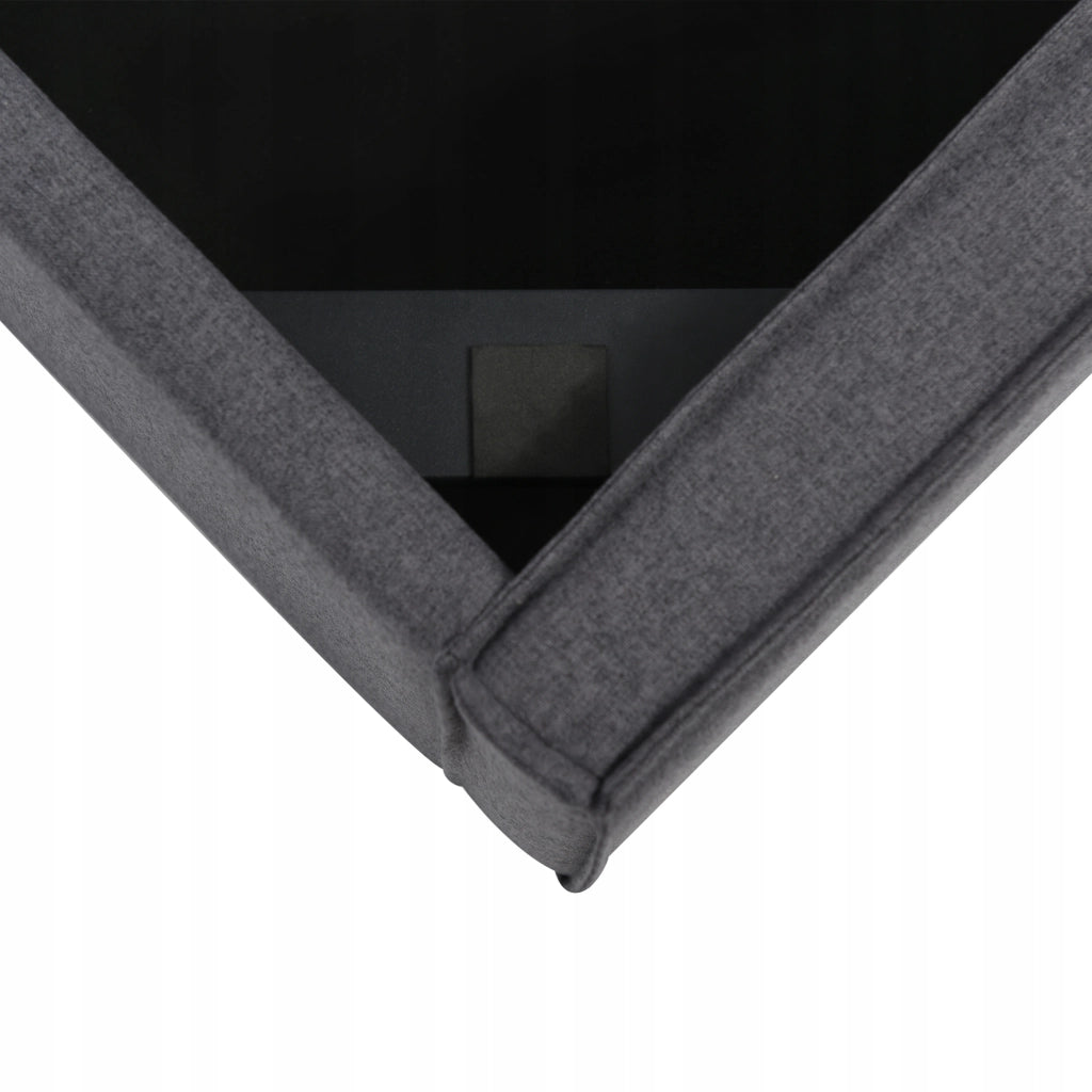 Letto singolo 90x200 - Xylo - Grigio con materasso e sistema idraulico