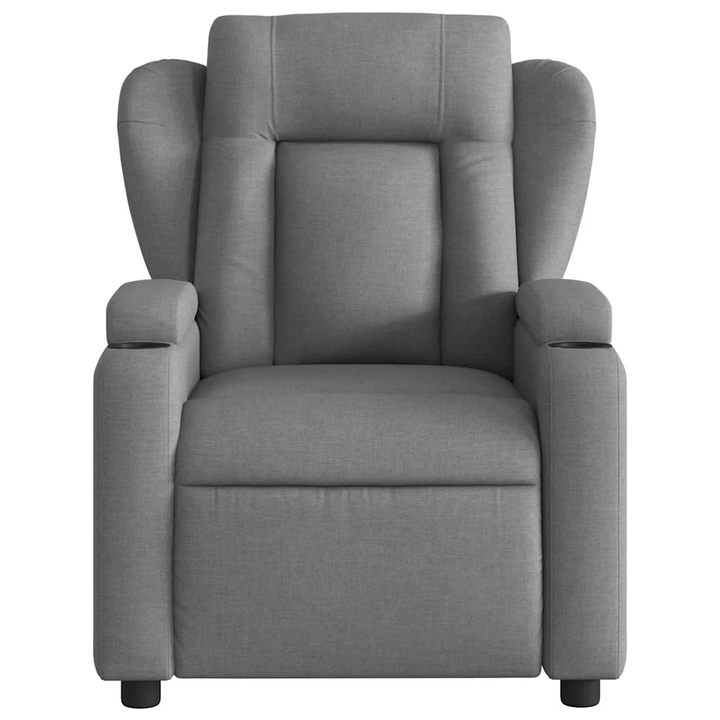 Poltrona Reclinabile Massaggio Elettrica Grigio Scuro Tessuto 3204471