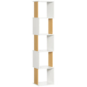 Libreria a S con 5 Ripiani ¨C Xylo ¨C Legno Bianco 33x28x161 cm