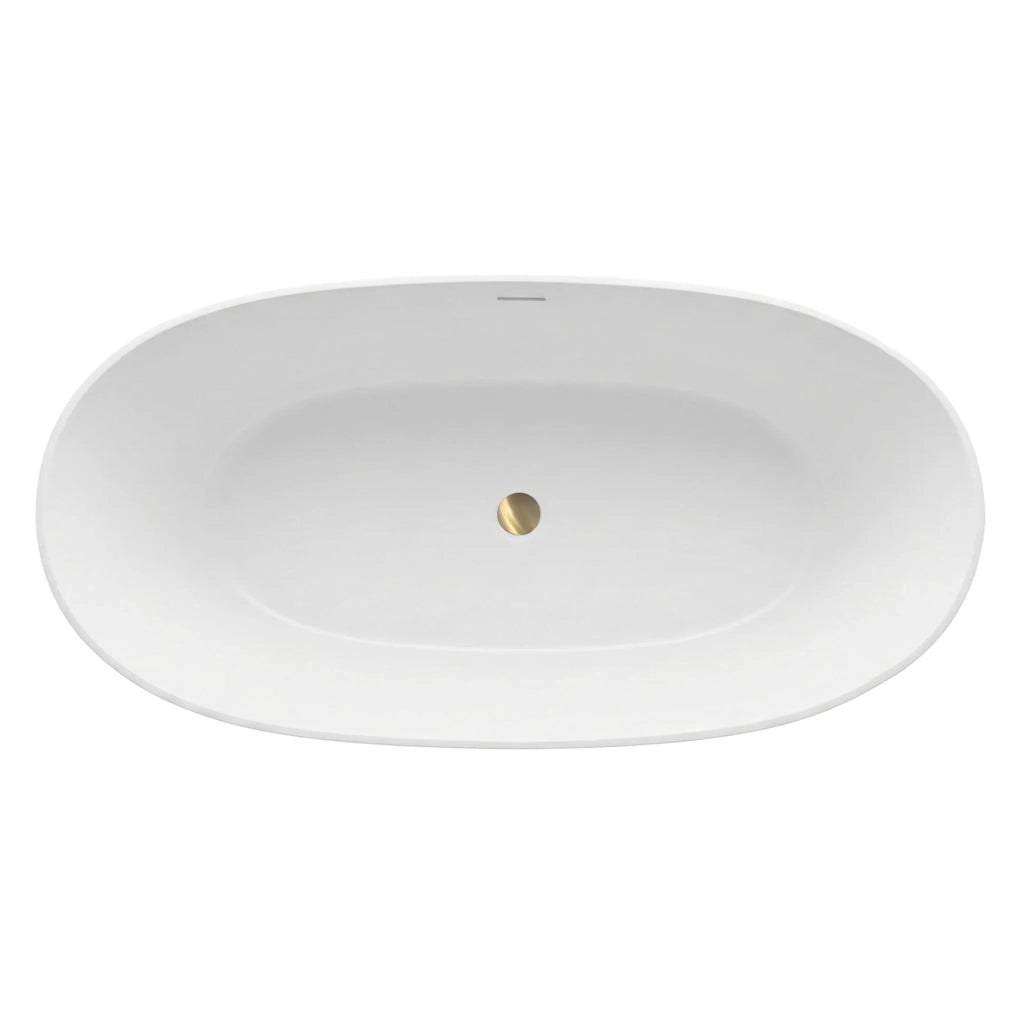 Vasca Da Bagno Freestanding In Acrilico Roma 170 Copritappo rame spazzolato