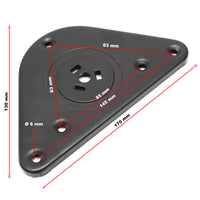 Set 4 gambe tavolo regolabili in acciaio inox nero Ø 60mm 710mm