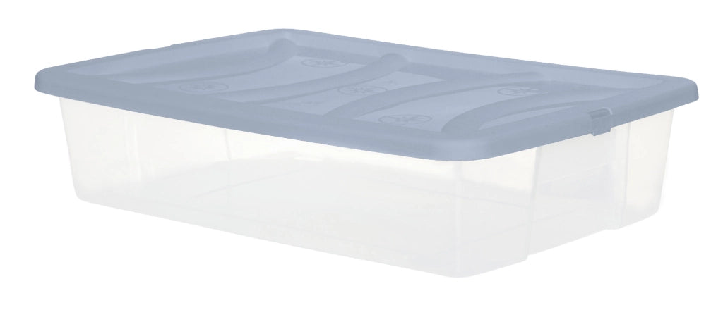 BOX SCATOLA SOTTO LETTO DA 60X40XH14CM IN PLASTICA CON COPERCHIO GRIGIO