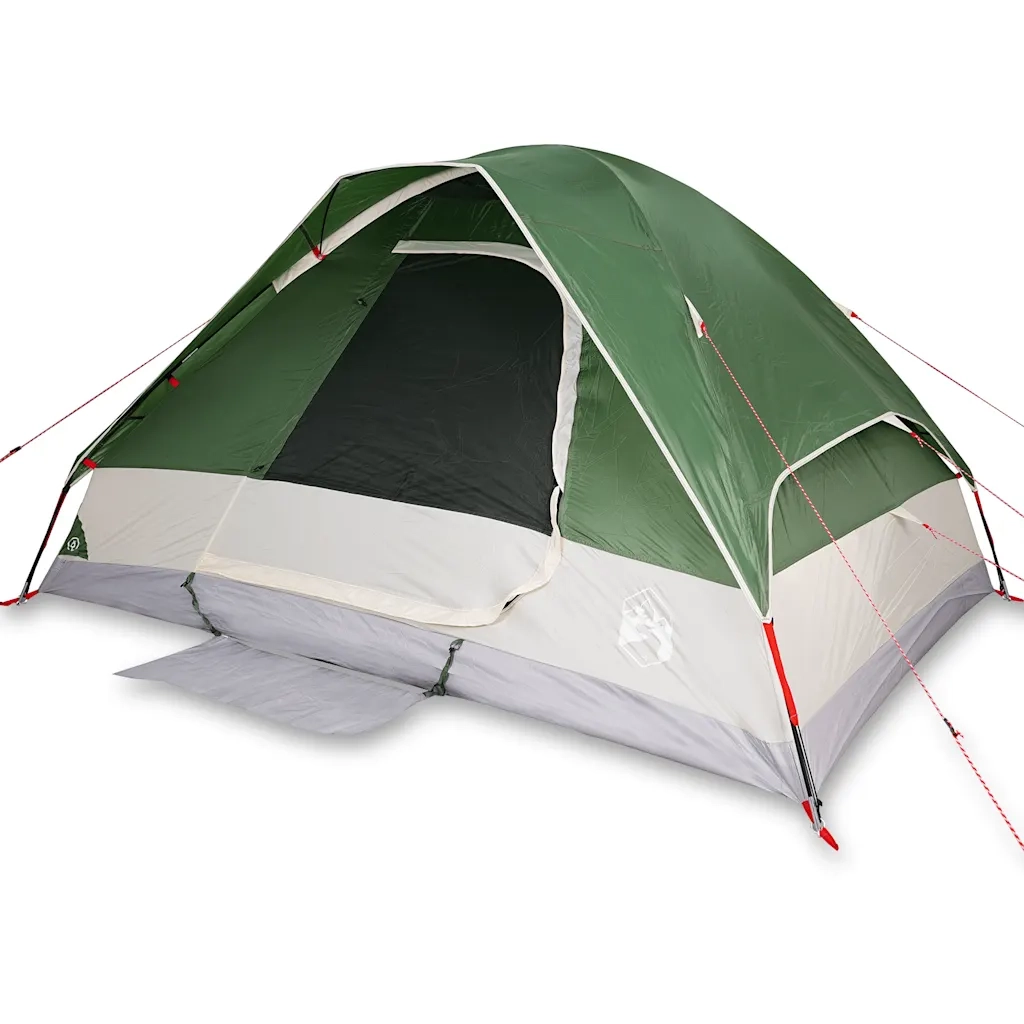 Tenda da Campeggio a Cupola per 4 Persone-Tenda per Escursionismo Verde Impermeabile 683126