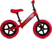 Bicicletta Senza Pedali Balance Bike per Bambini 10 Pollici 80x40x60 cm Sellino e Manubrio Regolabili Sport Rosso