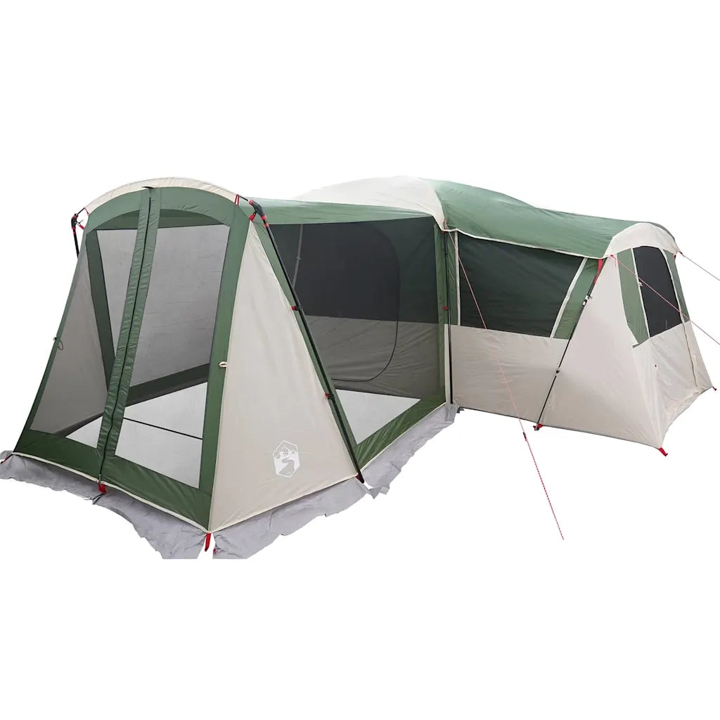 Tenda per Famiglia 20 Persone Verde e Bianco 745 x 700 x 217 cm