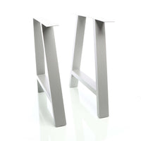Set 2 gambe per tavolo a forma di A 70x72 cm stile industriale grigio