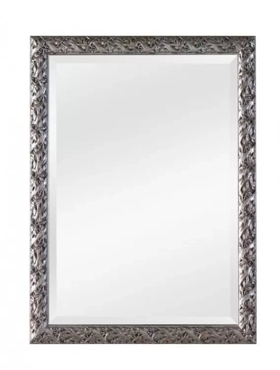Specchiera in foglia argento rettangolare- misure: 59 x 79 x 3