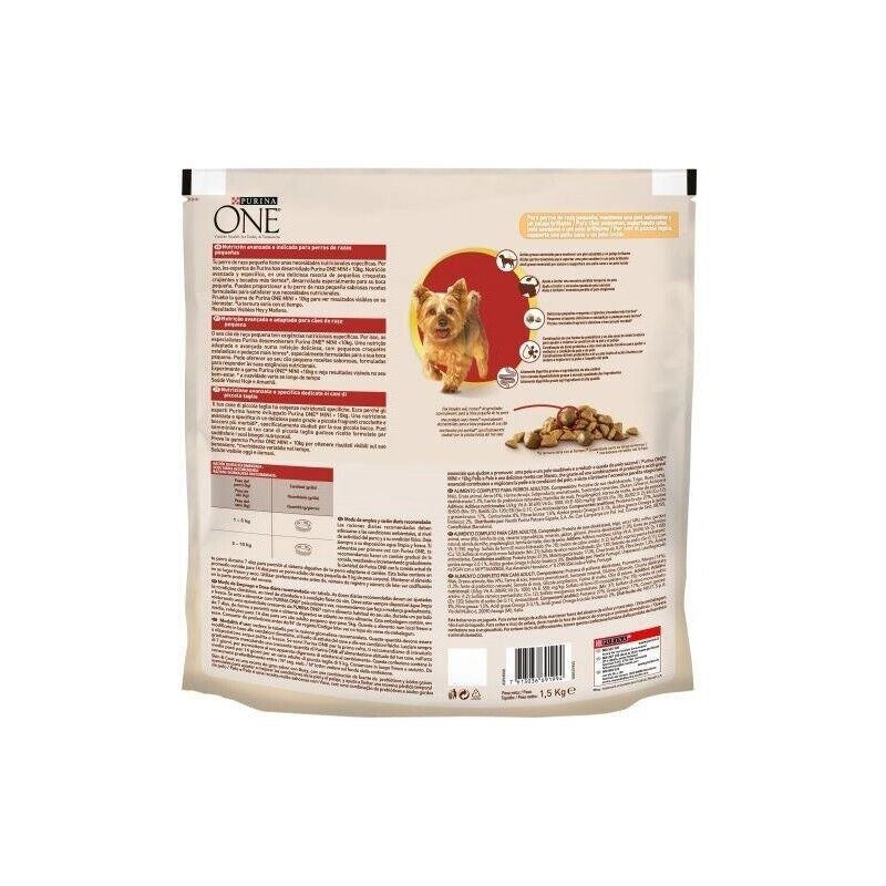PURINA ONE MINI PELLE E PELO CROCCHETTE PER CANI SMALL CON MANZO E RISO 1,5KG