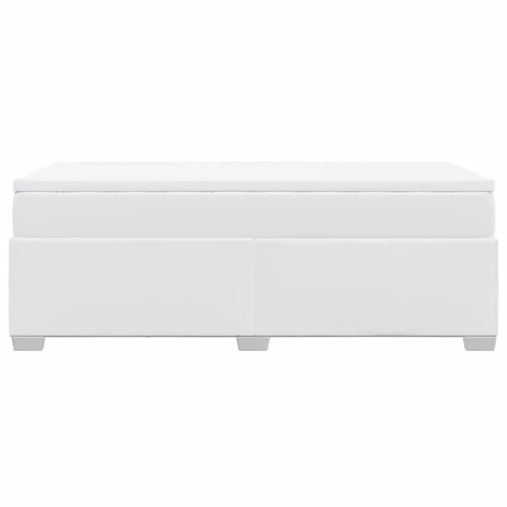 Giroletto a Molle con Materasso Bianco 90x190 cm in Similpelle